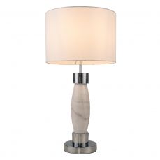 Amelia Marble Polished Chrome Table Lamp