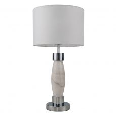 Amelia Marble Polished Chrome Table Lamp