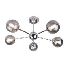 Barbara 5 Light Semi Flush Polished Chrome