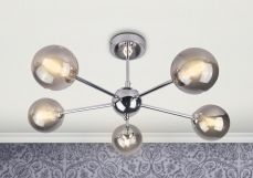 Barbara 5 Light Semi Flush Polished Chrome