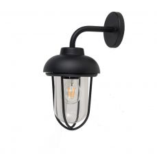 Butler One Light Black Wall Light