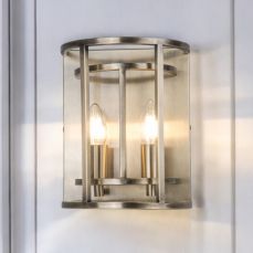 Chester 2 Light Wall Light Antique Brass