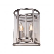 Chester 2 Light Wall Light Satin Chrome