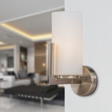 Empire 1 Light Satin Chrome Wall Light