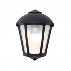 Fabio  Black Clear E27 Half Wall Light