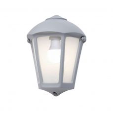 Fabio Grey Clear E27 Half Wall Light