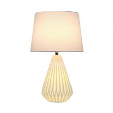 Fallon 2 Light Table Lamp Pearl White