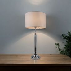 Julie Crystal Polished Chrome Table Lamp