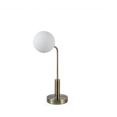 Lando Antique Brass Table Light with Opal Ball