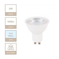 5W GU10 540lm 4000K Cool White