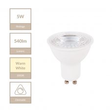 5W Dimmable GU10 540lm 3000K Warm White