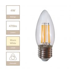 E27 Candle 4W Dimmable Bulb 2700K