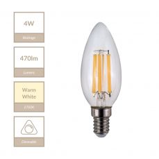 E14 Candle 4W Dimmable Bulb 2700K