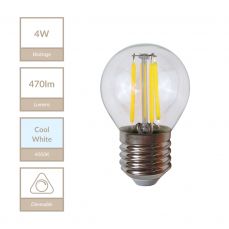 E27 Golf Ball 4W Dimmable Bulb 4000K