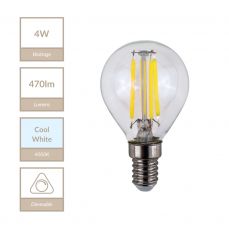 E14 Golf Ball 4W Dimmable Bulb 4000K