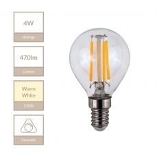 E14 Golf ball 4W Dimmable Bulb 2700K