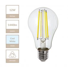 E27 GLS 12W Dimmable Bulb 4000K