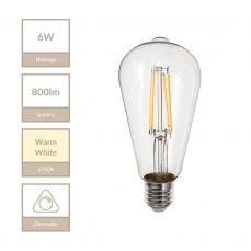 E27 Squirrel 6W Dimmable Bulb 2700K