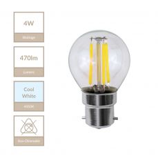 B22 Golf Ball 4W Non-Dimmable Bulb 4000K