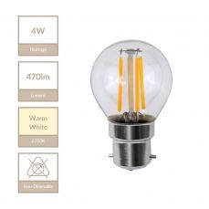 B22 Golf Ball 4W Non-Dimmable Bulb 2700K