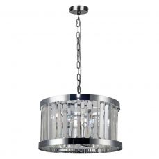 Pandora 3 Light Crystal Pendant Polished Chrome