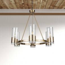 Rossa 6 Light Pendant Antique Brass